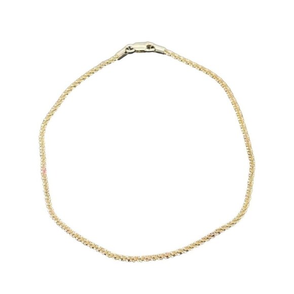 CW Link Anklet Ankle Bracelet Silver Tone Italy Dancer Date Night Club Going Out - Picture 1 of 4